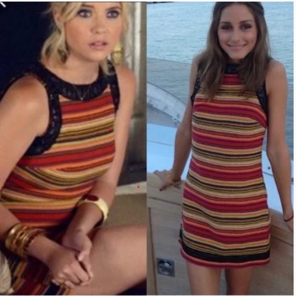 Free People New Romantics Tapestry Shift Dress Beaded Embellished Neck Sz 8 - Picture 2 of 8